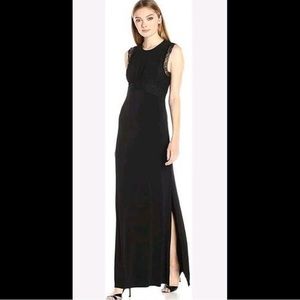 BCBGeneration Black Lace High Neck Dress